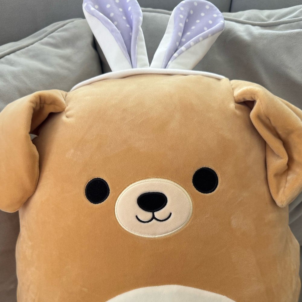 Jumbo Squishmallow Stevon the Dog with Bunny Ears, 2023 Easter Collection, NWT